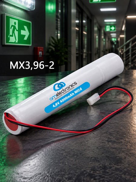 AKUMULATOR DO LAMP AWARYJNYCH 4,8V 4000 mAh D4000 MX3,96-2 (1656)