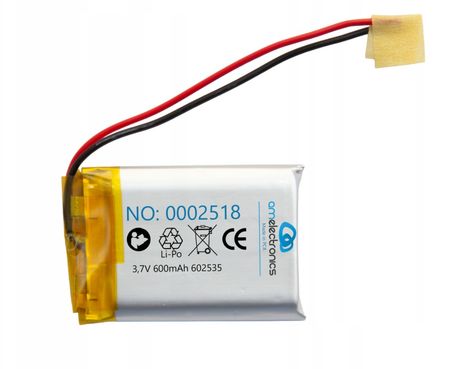 Akumulator LiPo 3,7V 600mAh 602535 (2518)