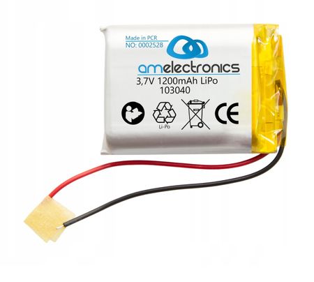Akumulator 3,7V 1200mAh LiPo 103040 (2528)