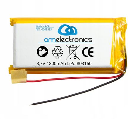 Akumulator 3,7V 1800mAh LiPo 803160 (2533)