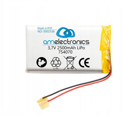 Akumulator 3,7V 2500mAh LiPo 754070 (2536)