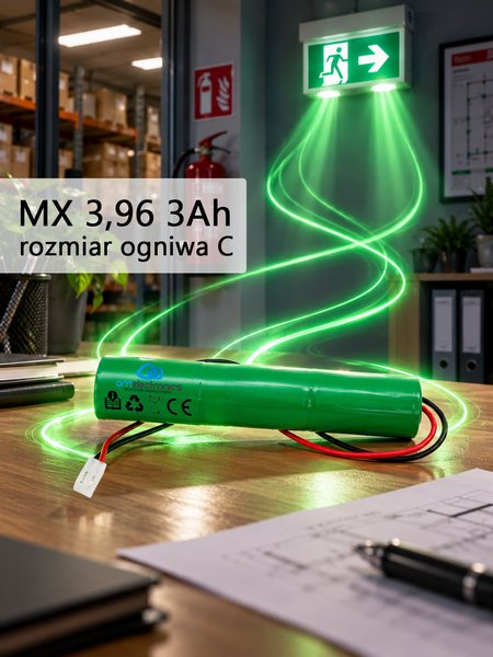 PAKIET DO LAMPY AWARYJNEJ 3,6V 3000mAh Ni-MH (2156)