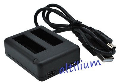 ŁADOWARKA USB na 2szt akumulatorów GoPro Go Hero4 Li-Ion